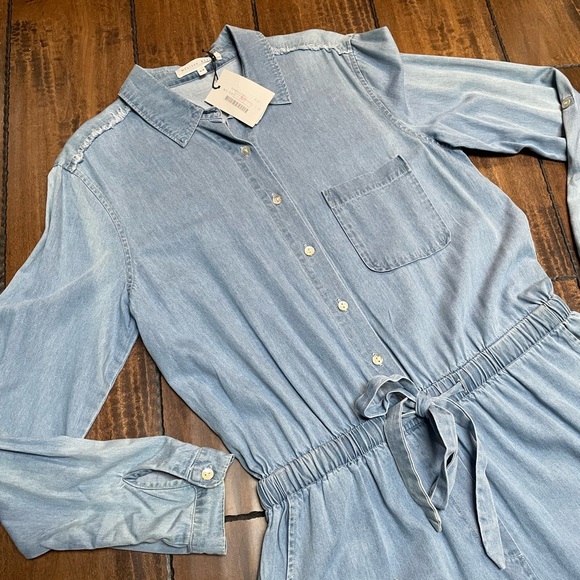Melissa Nepton “Malo” Long Sleeve Short Denim Romper - Picture 7 of 12